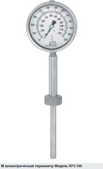 Манометрические термометры Применение в условиях высоких вибраций Модель 75, Серия из нержавеющей стали